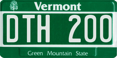 VT license plate DTH200