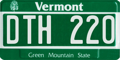 VT license plate DTH220