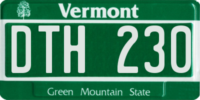 VT license plate DTH230