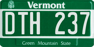 VT license plate DTH237