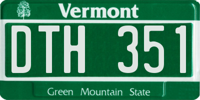 VT license plate DTH351