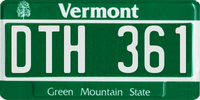 VT license plate DTH361