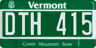 VT license plate DTH415