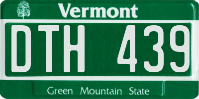 VT license plate DTH439