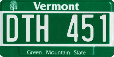 VT license plate DTH451