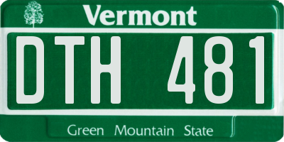 VT license plate DTH481