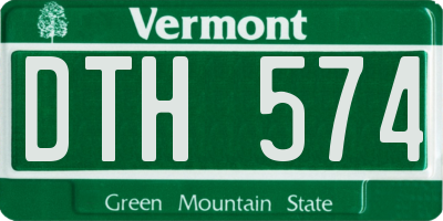 VT license plate DTH574