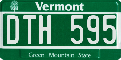 VT license plate DTH595