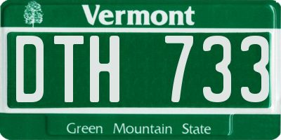 VT license plate DTH733