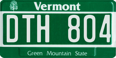 VT license plate DTH804