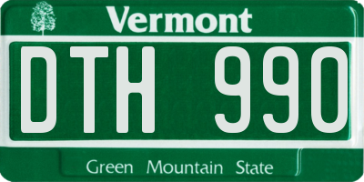 VT license plate DTH990