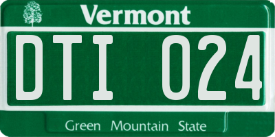 VT license plate DTI024