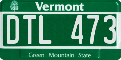 VT license plate DTL473