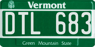 VT license plate DTL683