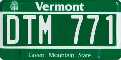 VT license plate DTM771