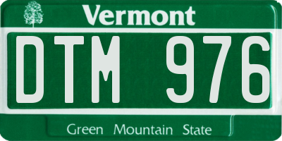 VT license plate DTM976