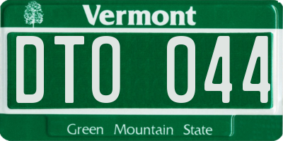 VT license plate DTO044