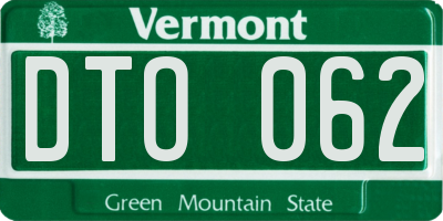 VT license plate DTO062