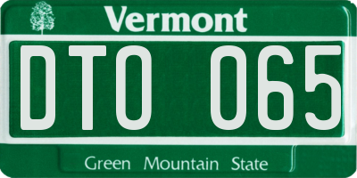 VT license plate DTO065