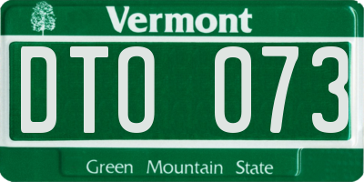 VT license plate DTO073