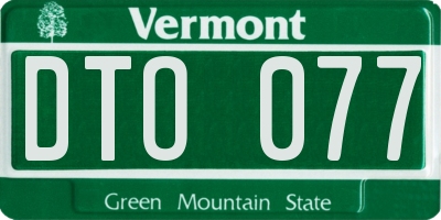 VT license plate DTO077