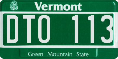 VT license plate DTO113