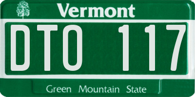 VT license plate DTO117