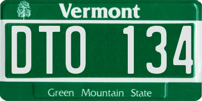 VT license plate DTO134