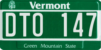 VT license plate DTO147