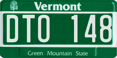 VT license plate DTO148