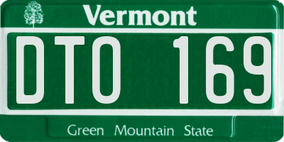 VT license plate DTO169