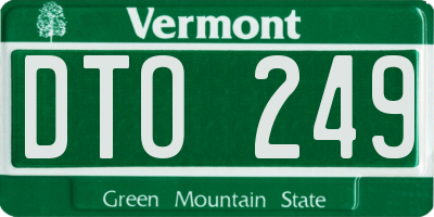 VT license plate DTO249