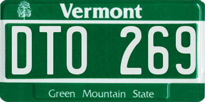 VT license plate DTO269
