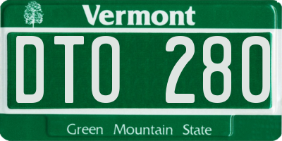 VT license plate DTO280