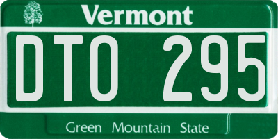 VT license plate DTO295