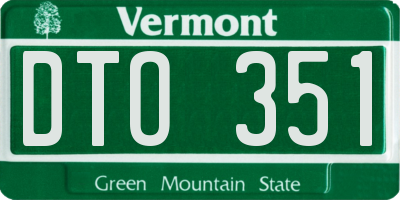 VT license plate DTO351