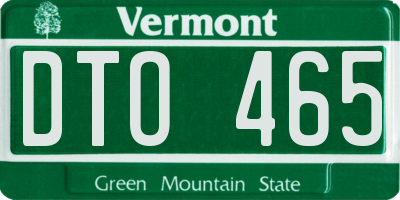 VT license plate DTO465