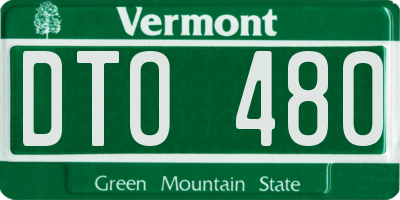 VT license plate DTO480