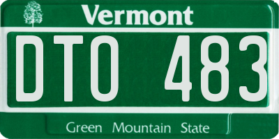 VT license plate DTO483