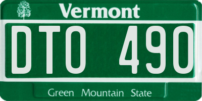VT license plate DTO490
