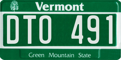 VT license plate DTO491