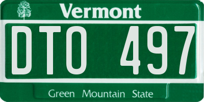 VT license plate DTO497