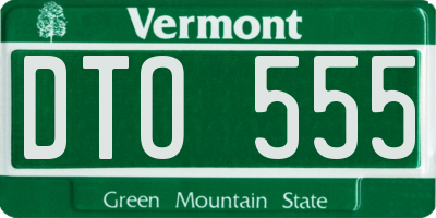 VT license plate DTO555
