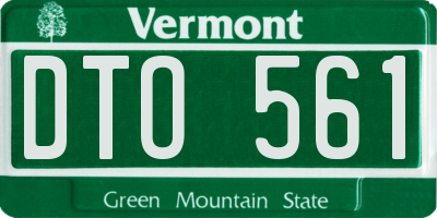 VT license plate DTO561