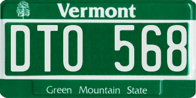 VT license plate DTO568