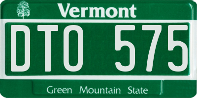 VT license plate DTO575