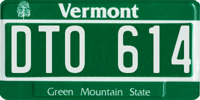 VT license plate DTO614