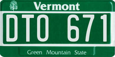 VT license plate DTO671