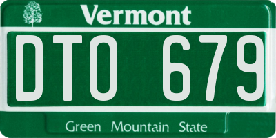 VT license plate DTO679