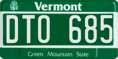 VT license plate DTO685